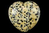 1.6" Polished Dalmatian Jasper Heart - Photo 2